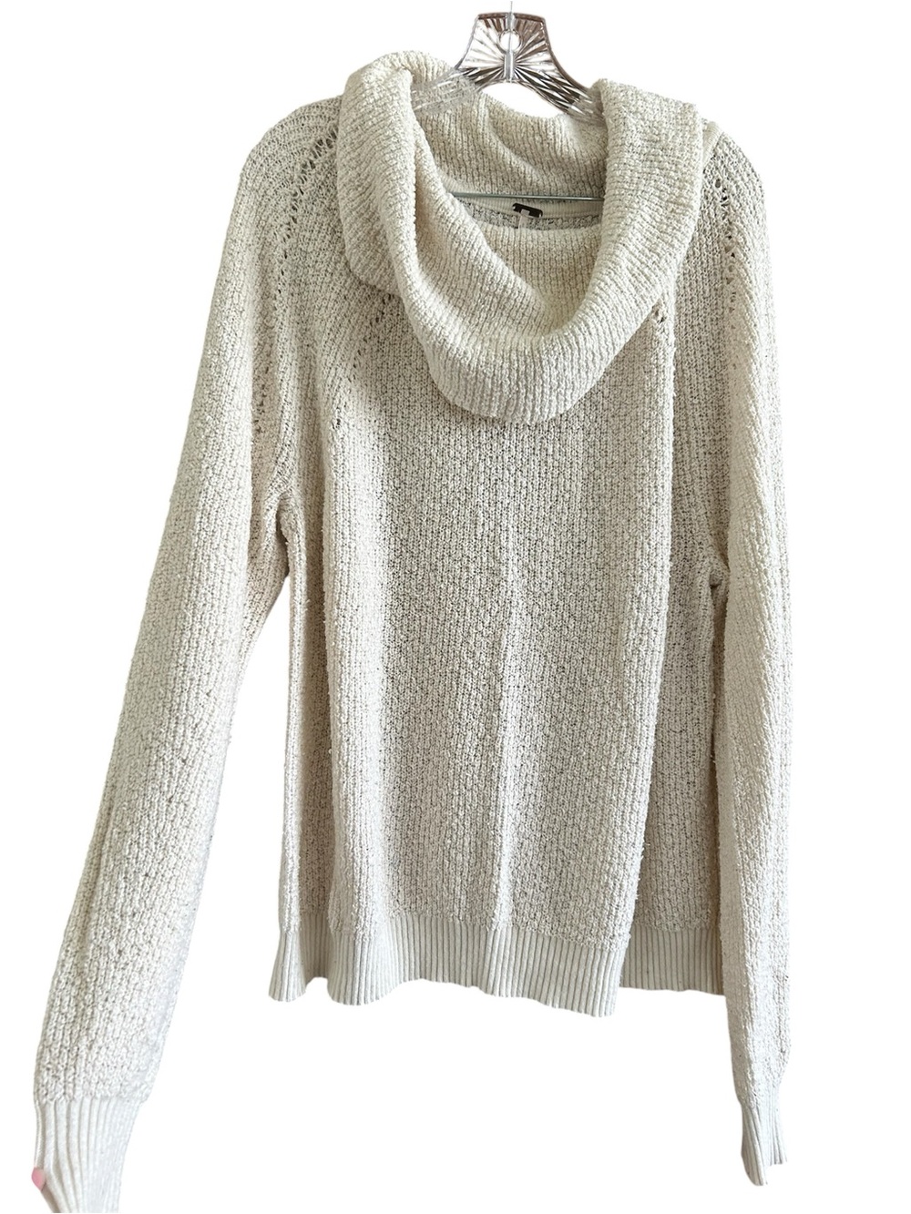 Free People Cozy Cream Cowl Neck Sweater L